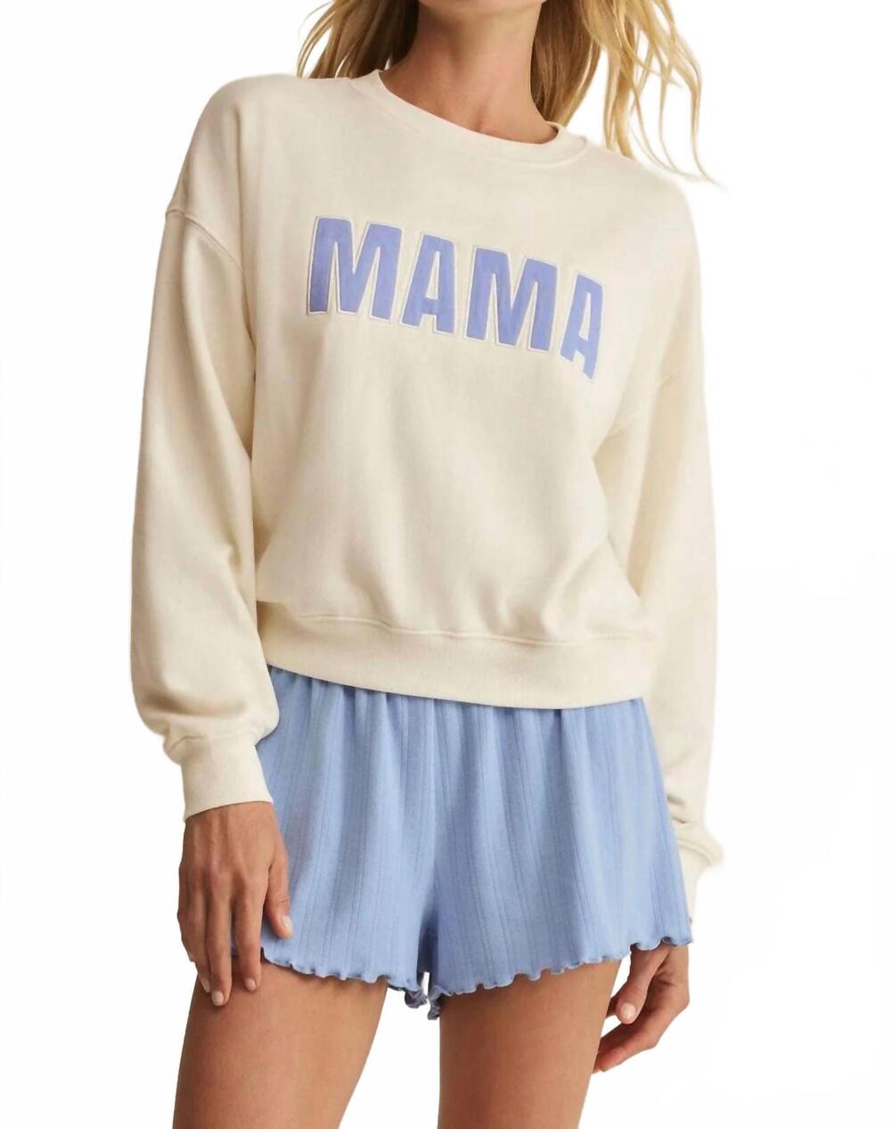 Z Supply | Tops | New Z Supply Mama Sweatshirt In Vanilla Ice